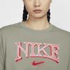 Nike Nsw Ss Tee Oc Varsity Letter Round Neck Fashion Pullover Short Sleeve T-Shirt Women Tops Army-Green FZ2856-320