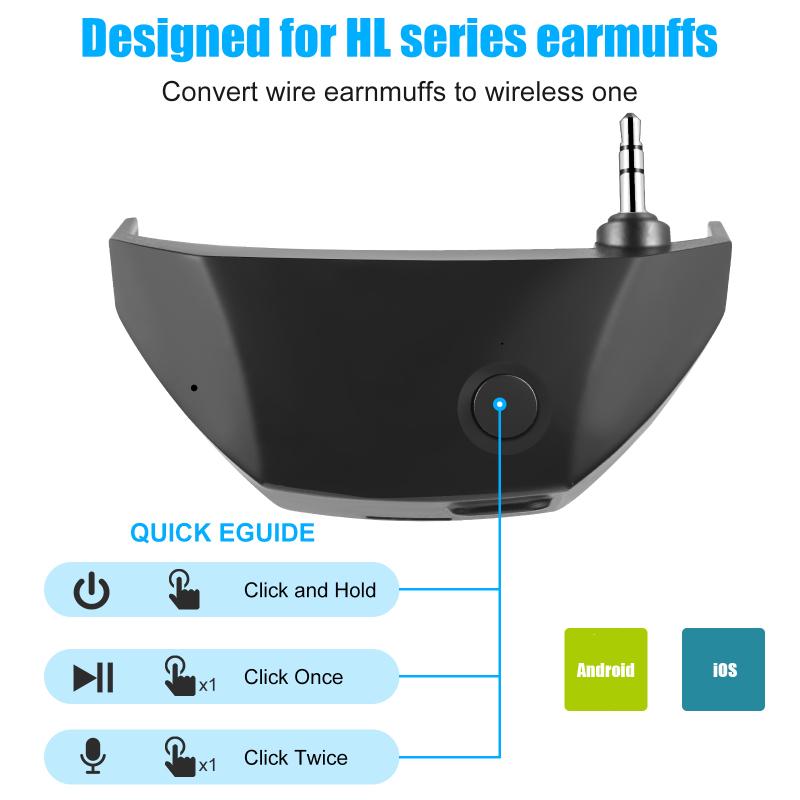 

W1 Bluetooth-совместимый адаптер, совместимый с проводными и беспроводными наушниками серии Walker чёрный