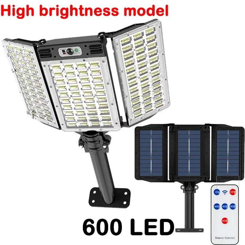 2000W Outdoor Solar Street Lamp Solar Light Waterproof Sports Remote Control Safety Lighting Garden Decoration Gardening Lights