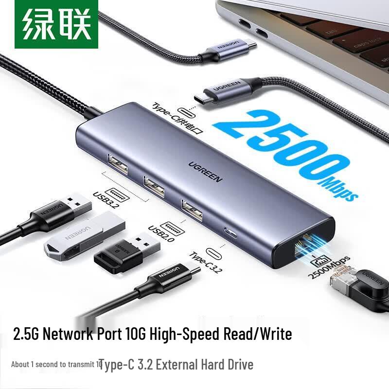 UGREEN 6-in-1 USB-C Hub with HDMI and 2.5G Ethernet