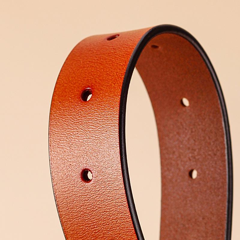 2024 Retro Korean Style Women's Genuine Cowhide Denim Belt