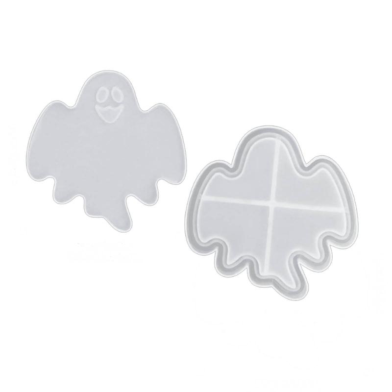 Silicone Halloween Skull Coaster Resin Casting Mold Quicksand Christmas Tree Snowflake Cup Mat Mold Home Decor Art Craft