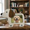 1/2 Stück Cartoon Katze Holz Fotorahmen Hund Form Bildhalter Dekoration für Zuhause Büro Schreibtisch Tierliebhaber Geschenk