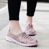 Damen Sneakers Sommer Atmungsaktiv Leichte Slipper Damen Flache Schuhe Damen Loafer Manuell Gewebte Flache Damen Freizeitschuhe