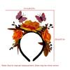 Day of The Dead Headband Butterfly Rose Flower Crown for Girls Halloween Tiaras and Crown Halo Crown Headwear Accessorie