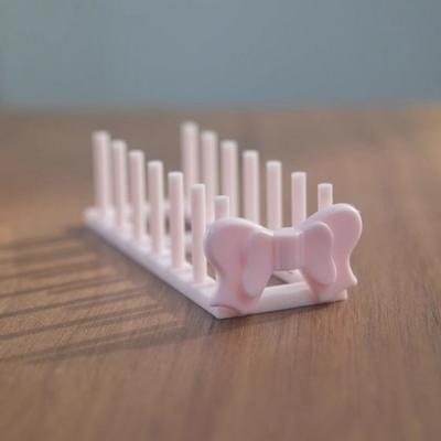 1/12 Dollhouse Simulation Mini Bow Plate Holder Plastic Dish Tray Drain Rack Model Dollhouse Kitchen Dining Room Accessories