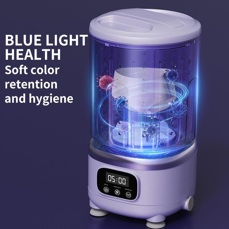 2L Wash & Dehydration-in-One Washing Machine with 390 High-Power Motor, Automatic Spin-Drying, Mini Washing Cup, and Portable Wireless Charging