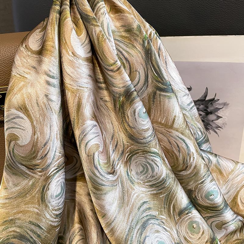 1116 Silk Silk Mulberry Silk Small Silk Scarf Medium Square Scarf Women's Shirt Neck Protection Scarf Professional Decoration Thin Temperament