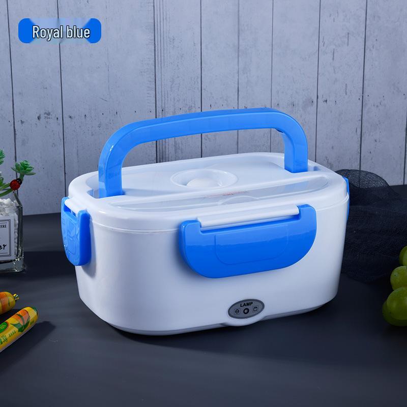 Portable Rechargeable Electric Lunch Box for Car and Home - Self-Heating, Insulated Food Warmer
