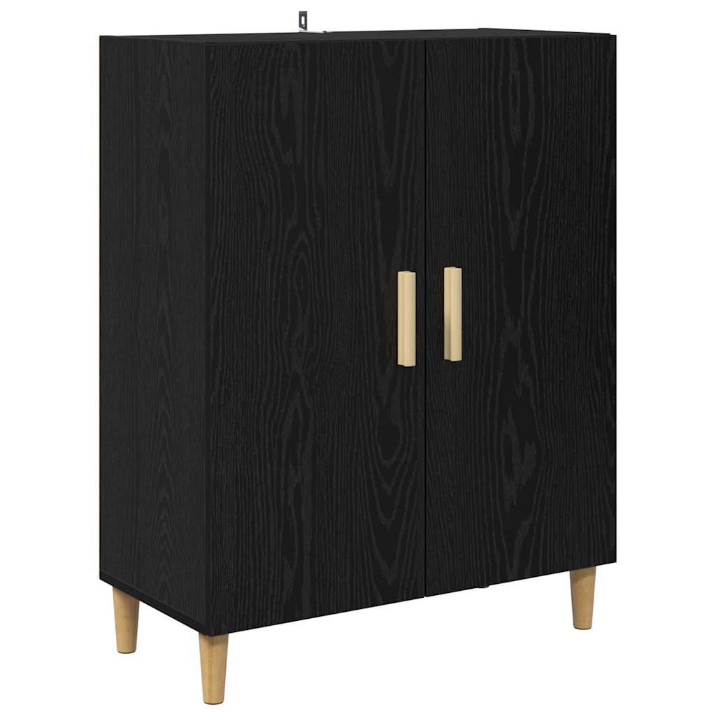 Highboard Black Oak Effect 69.5 x 34 x 180 cm