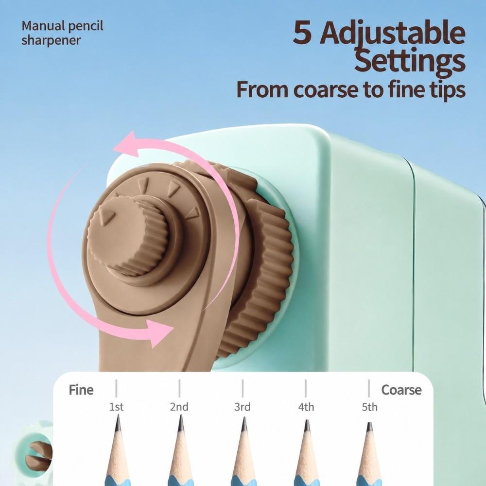 Auto Feed Pencil Sharpener Manual Pencil Cutter Cute Hand Crank Pencil Sharpener  Students