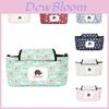 Charming Canvas Stroller Organizer Bag With Baby Storage In Floral Designs