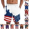 Men's Casual Trendy Independence Day Printed Shorts, Lightweight Breathable Athletic Shorts For Men