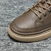 Spring New Men Leather Casual Shoes Fashion Comfortable Lace-up Platform Walking Footwear Sneakers Loafers Flats Shoe Zapatillas