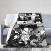 L Lawliet Knitted Blanket Deathnotes Anime Fuzzy Throw Blanket Bedroom Sofa Decoration Ultra-Soft Warm Bedspreads