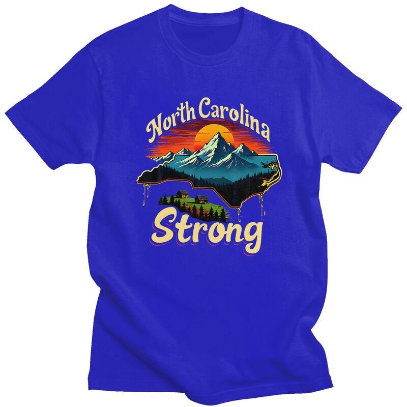 North Carolina Strong T Shirt for Men 100 Cotton Tshirt Fashion Summer Style Short Sleeve Tee Shirt Loose Fit Clothing Gift