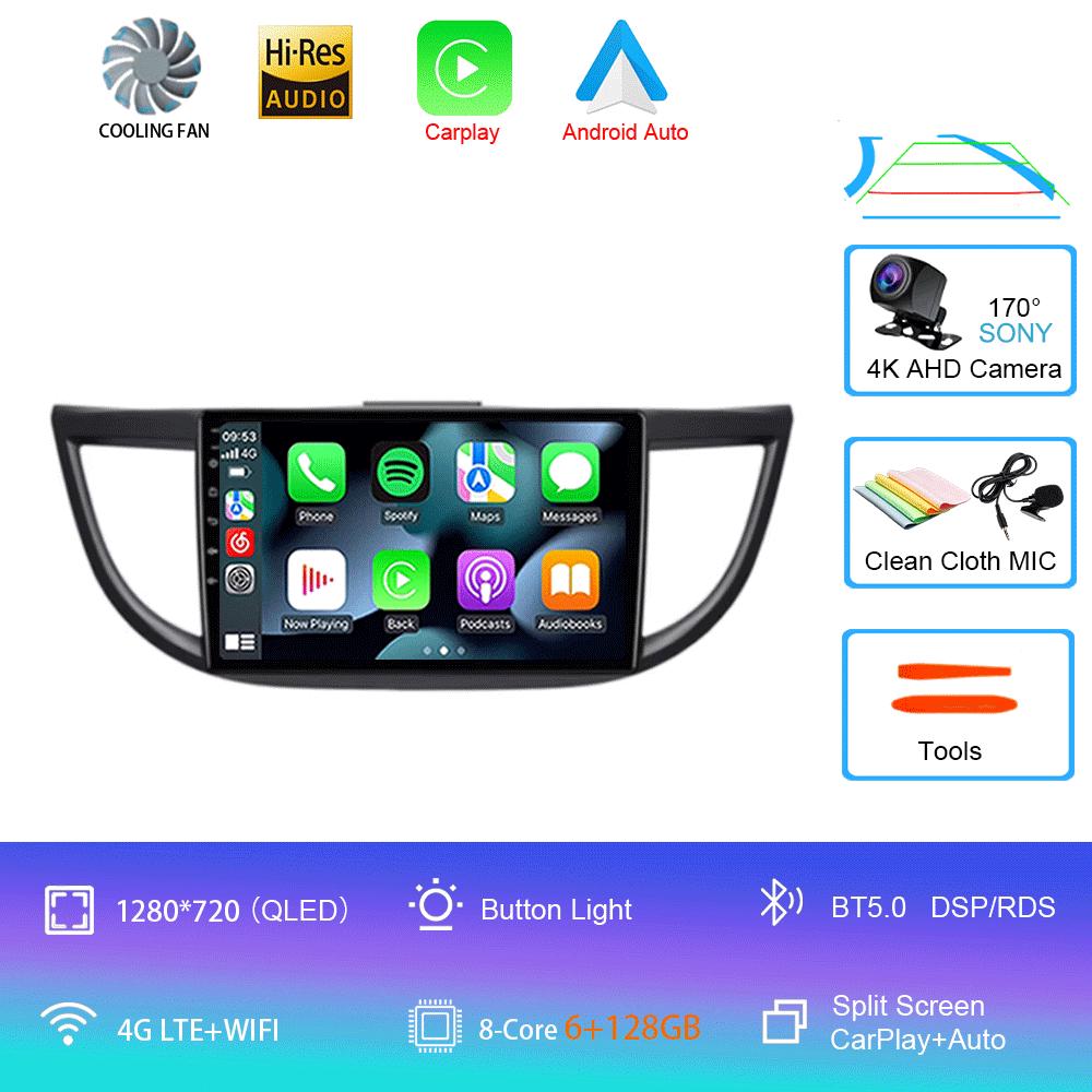 Car Radio Android 14 Carplay Auto Multimedia Player For Honda CRV CR-V 2012-2016 WIFI+4G DSP Autoradio Stereo 2din Head Unit