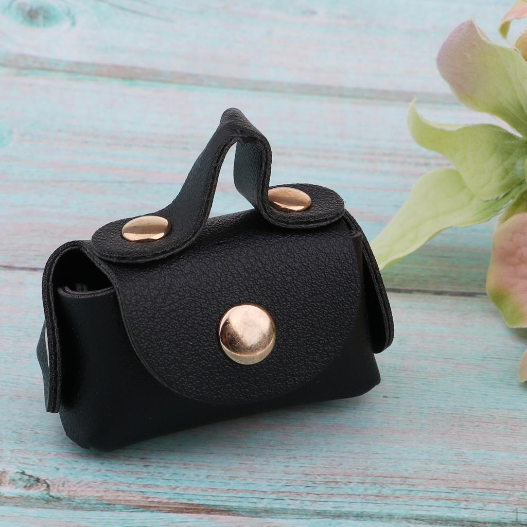 

12 кукольная кожаная сумка-портфель /6 кукольных нарядов Black