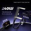 In-Stock 240W Foldable Fast Charging Braided Dual C Data Cable for Apple & Huawei Phones