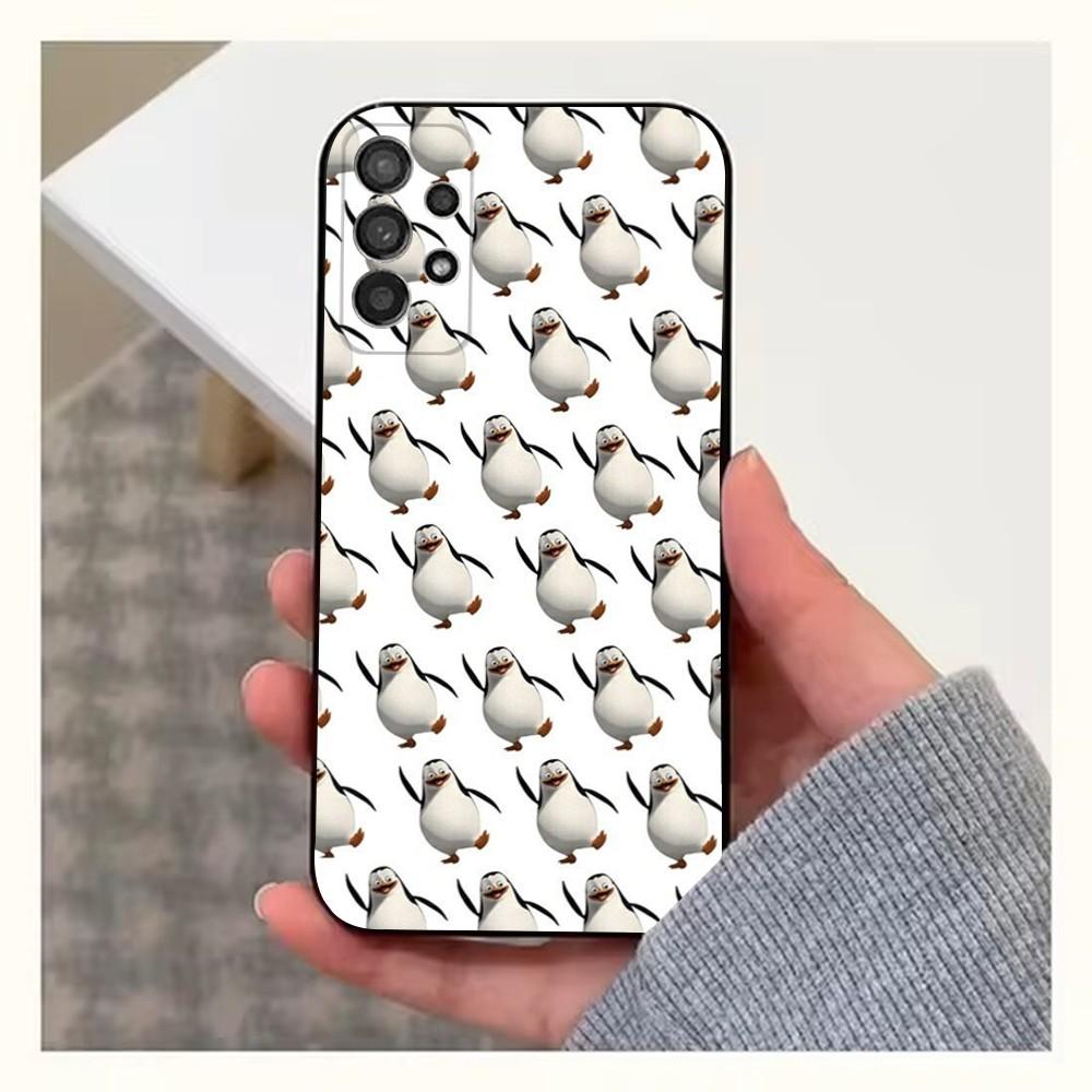 Cartoon Pingu Penguin Phone Case For Samsung S25,S24,S23,S22,S20,S21,S10,Ultra,Plus,Lite,FE,Soft Silicone Black Cover