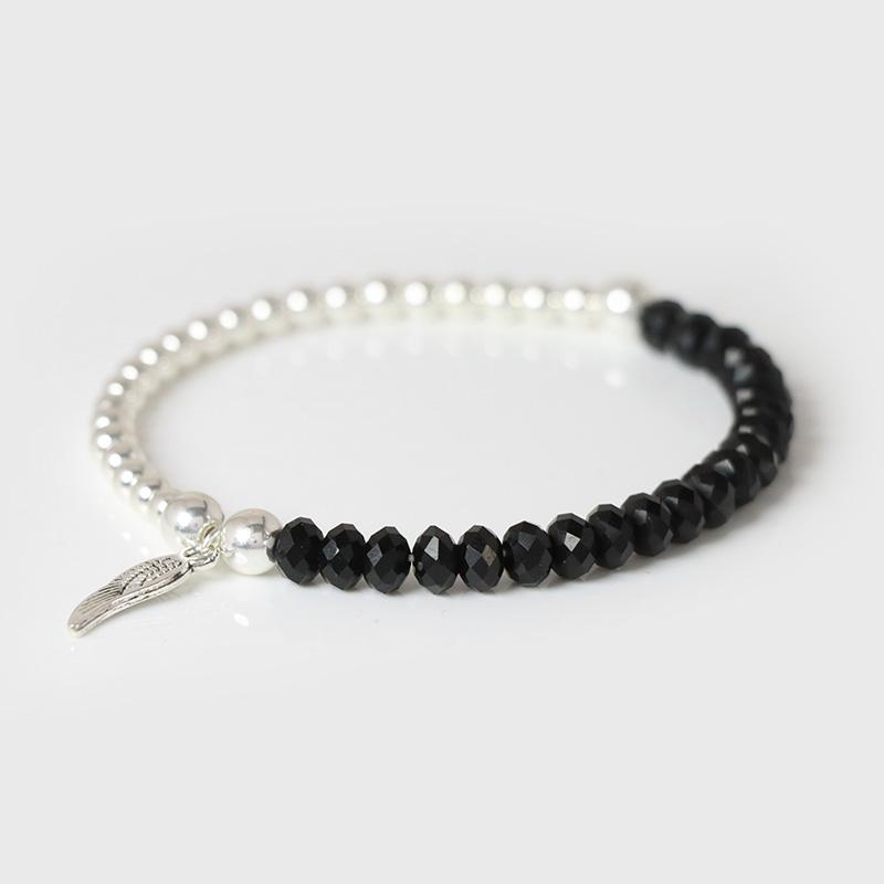 Natural Stone Rose Pink Quartz Bracelet 3x5mm Faceted Tiger Eye Agates Angel Wing Pendant Bracelets Women Men Lucky Jewelry Gift