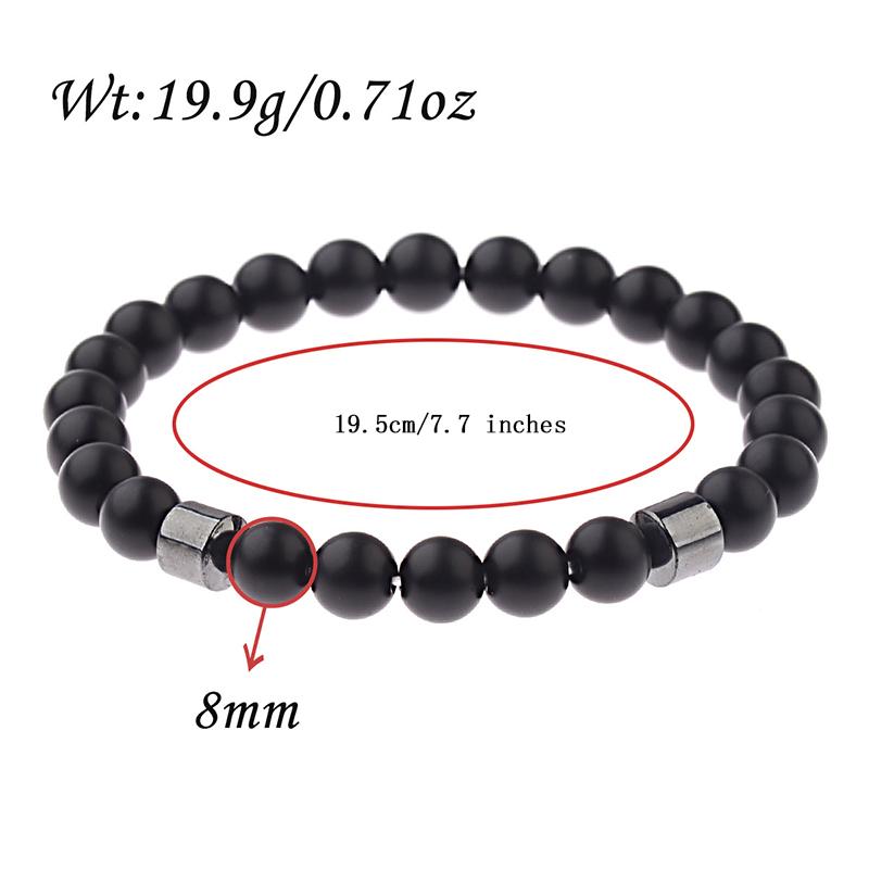 Simple Style Mens Bracelet Natural Tiger Eyes Hematite Stone Braslet Meditation Jewelry Accessories Black Braclet Pulsera Homme