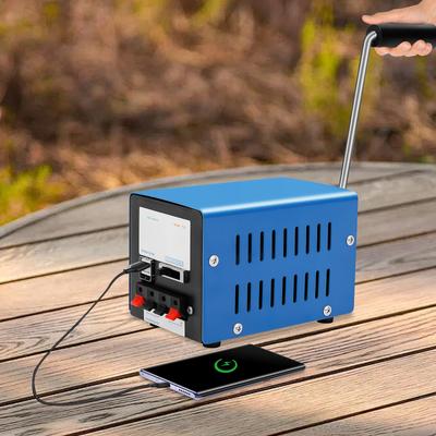 28V 20W Portable Generator, Hand Crank Generator, Manual Crank Generator Freestanding Portable Used As An Emergency Power Source