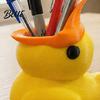 Desktop Stationery Organizer Cute Yellow Duck Pencil Holder Creative PLA Organizer Stable Practical Storage Pen Cup Holder for Home Office