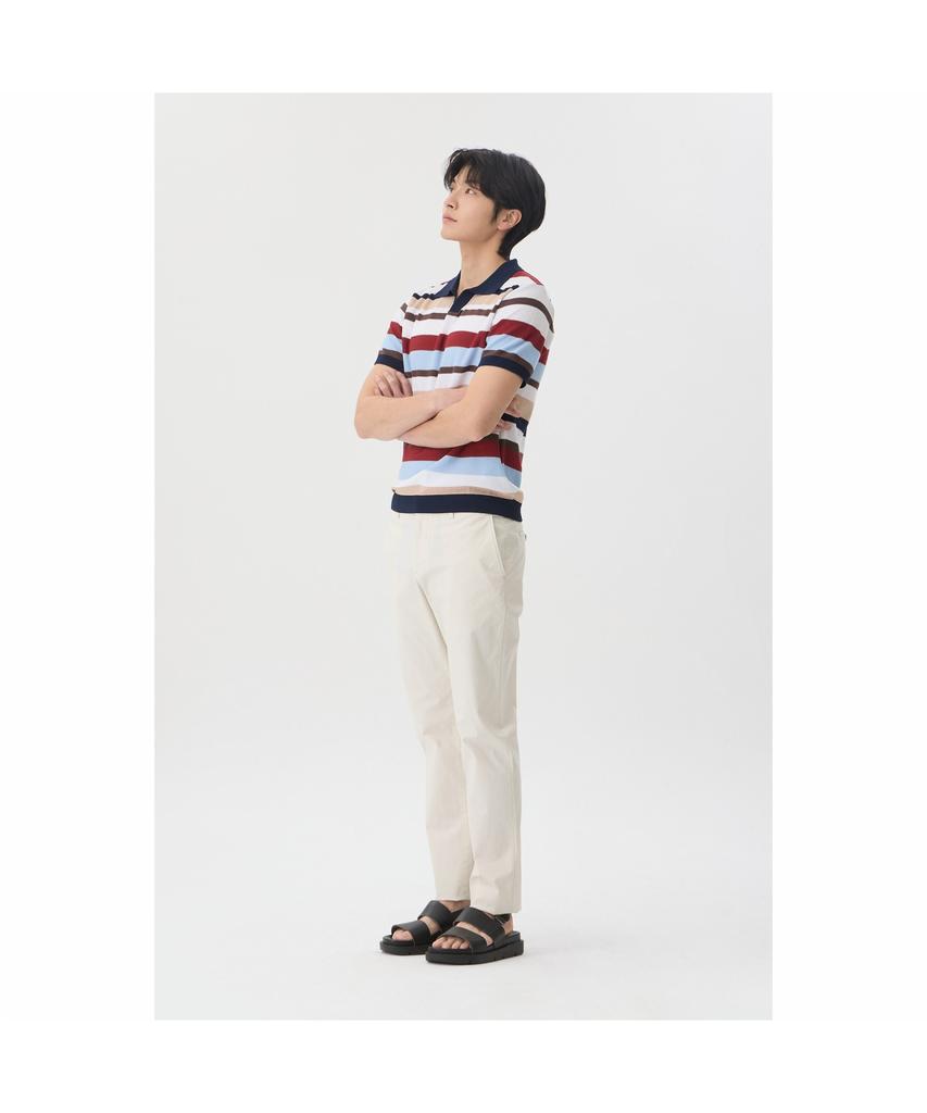 BRENTWOOD [Liberty] Washable Multi-Pattern Polo Neck Sweater Brwam26522Otx