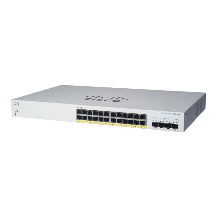 Switch - Cisco - CBS220-24FP-4X-EU - 24 Ports GE - PoE+ 382W - 4x10G SFP+