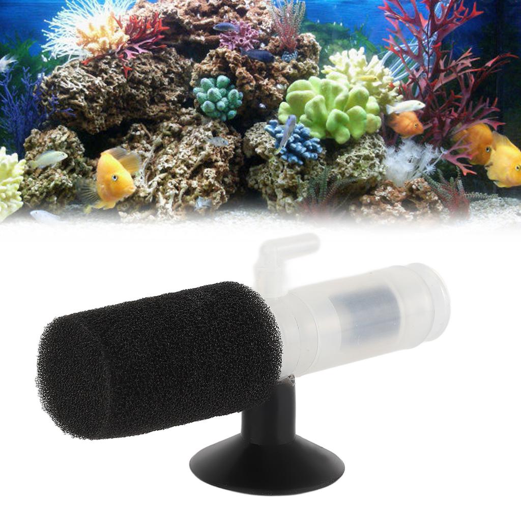 Aquarium Sponge Filter, Small Portable Fish Filter with Bubble Stone to Increase Oxygen, Easy to Install and Clean for Freshwater and Aquariums