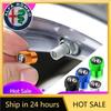Autocolante Auto Pentru Alfa Romeo 4 Bucăți Capace Valve Roți Metalice 3D Huse Tije Aer Roți Auto Pentru Alfa Romeo Giulia Stelvio Giulietta 156 1