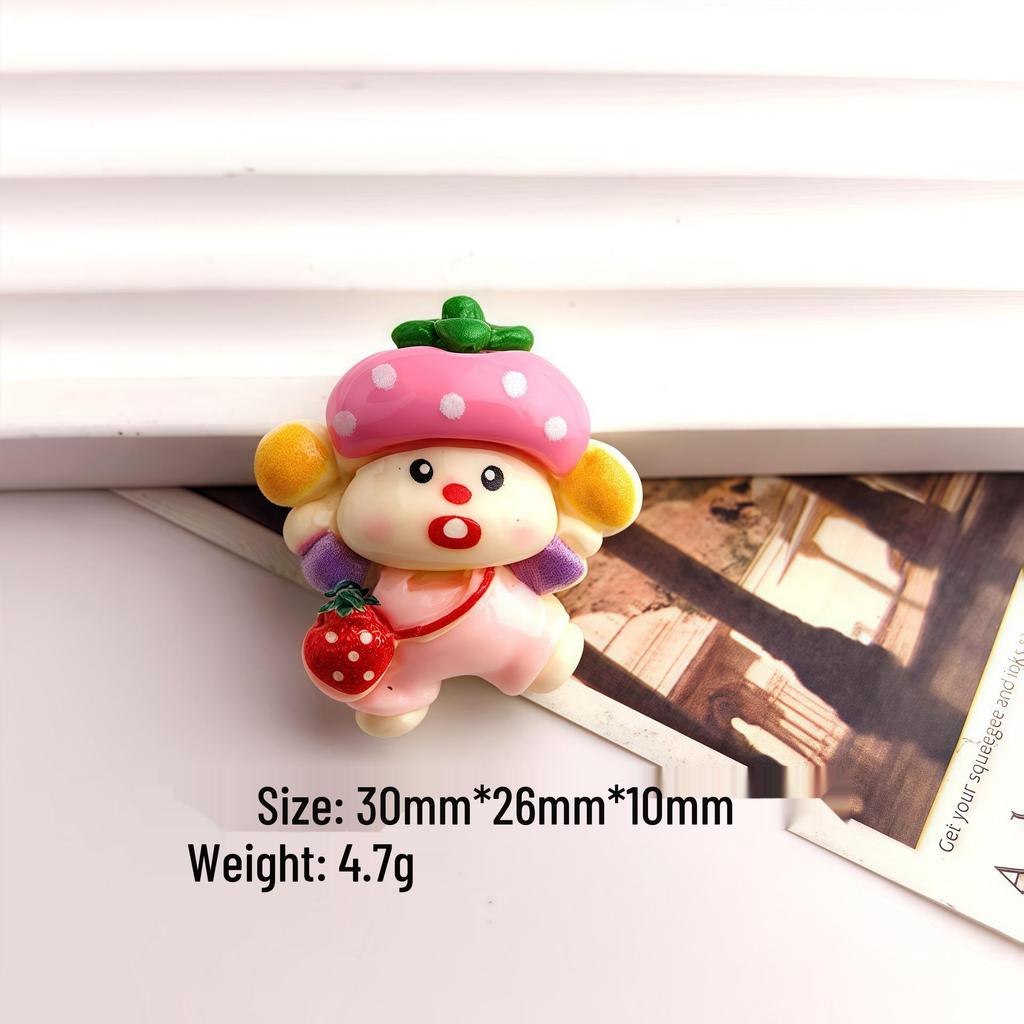 Handmade DIY Resin Accessories: Apple Dog Charms, Children's Hair Clips, Claw Clips, Pendants, Ornaments, Beaded Pens, Cream Glue Materials.