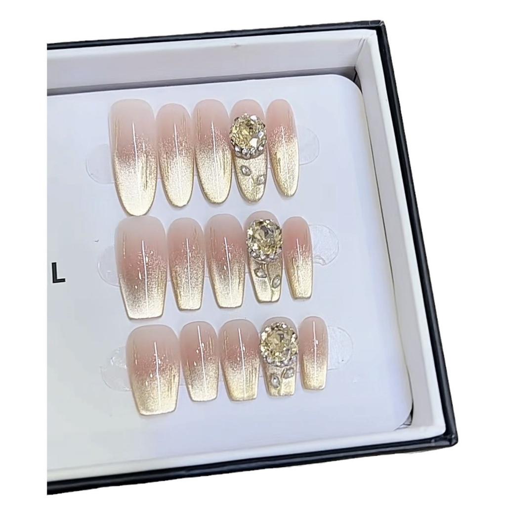 Pure Handmade Autumn New Phototherapy Wearable Armor, A Duxiu Cat Eye Nail Patch Can Be Detached