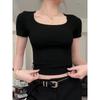 Women's Bow Tie Backless Short Sleeve Slim T-Shirt