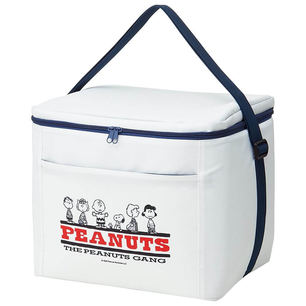 Skater Foldable Insulated Bag 25L with Shoulder Strap and Clear Snoopy PEANUTS GANG Bag, CLB25-A