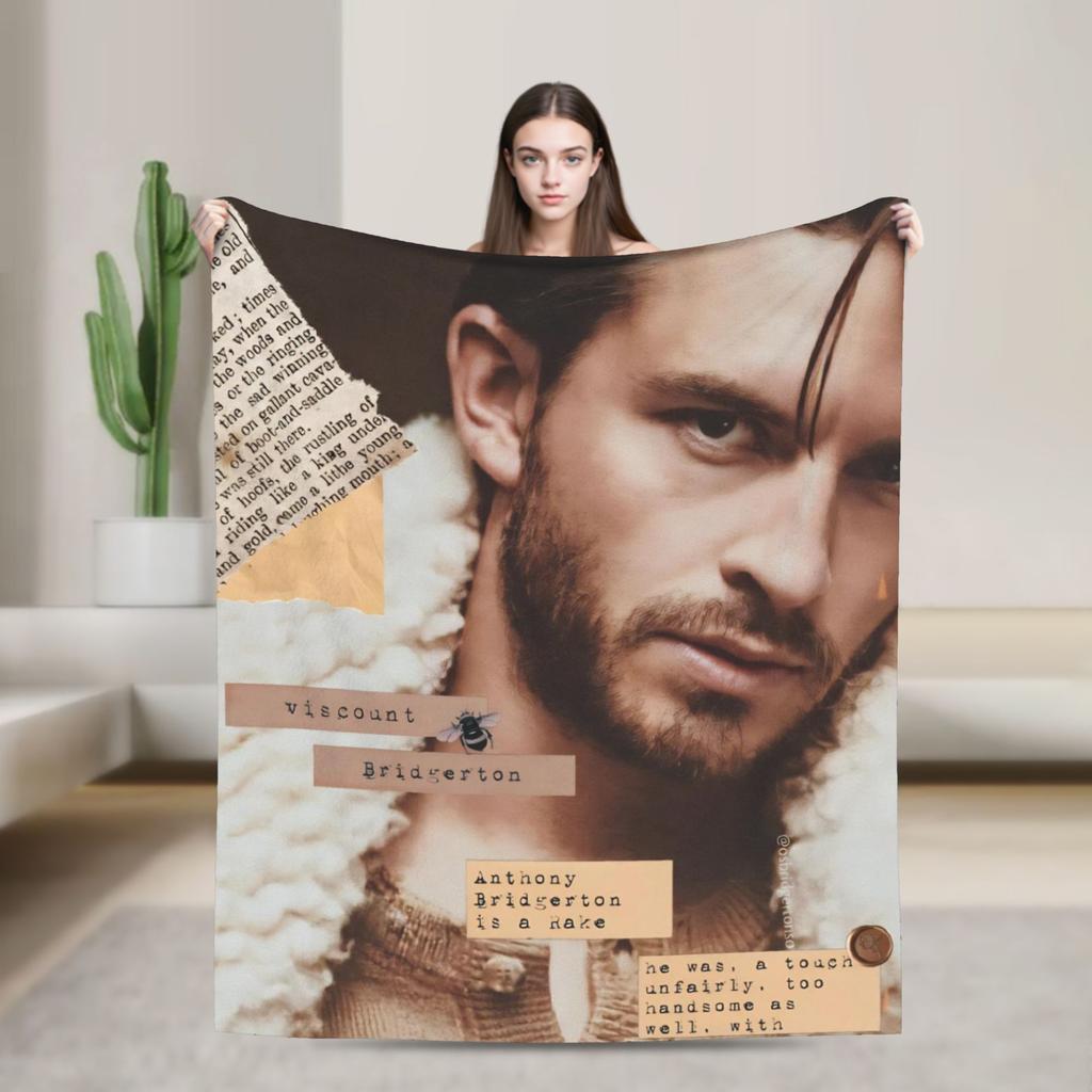 Jonathan Bailey Flannel Blanket  Warm Soft Throw Blanket for Living Room Picnic Print Bedspread Sofa Bed Cover