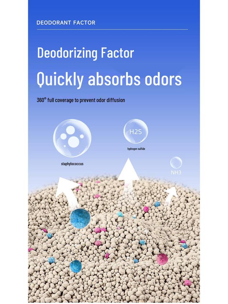 Bentonite Deodorizing Cat Litter, Low Dust, 40 Jin, Large Bag, Mineral Sand, 20 Jin