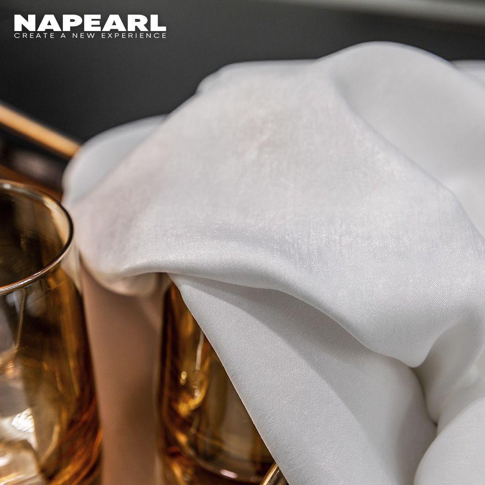 1PC Napearl Tulle Sheer Jednolity Kolor Zasłony Miękka Nowoczesna Zasłona Tiulowa Do Salonu Wystrój Domu