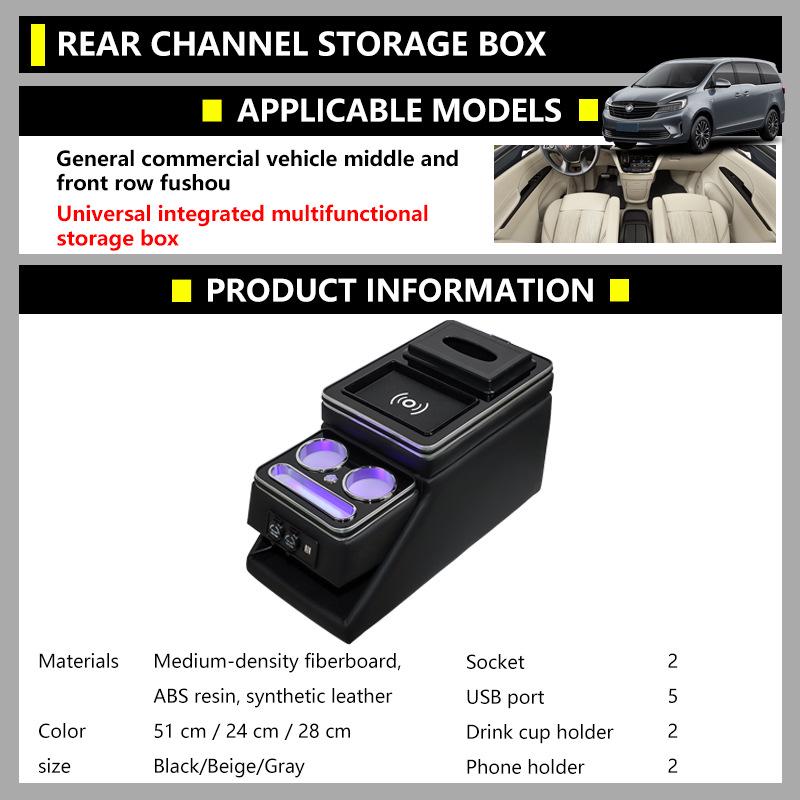 Modern Palisade Armrest Storage Box for Toyota Proace Verso