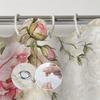 Vintage Roze Pioenroos Bloemen Douchegordijn Met 12 Haken Machine Wasbaar, Perfect Voor Moderne Esthetische Badkamer Douchegordijn