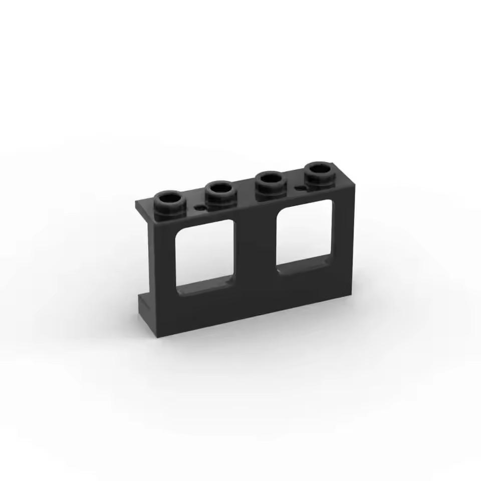 10PCS 61345 Window Glass Bricks 1x4x2 Plane Single Top Hole Building Blocks MOC DIY Educational Toys Kids Birthday Gift