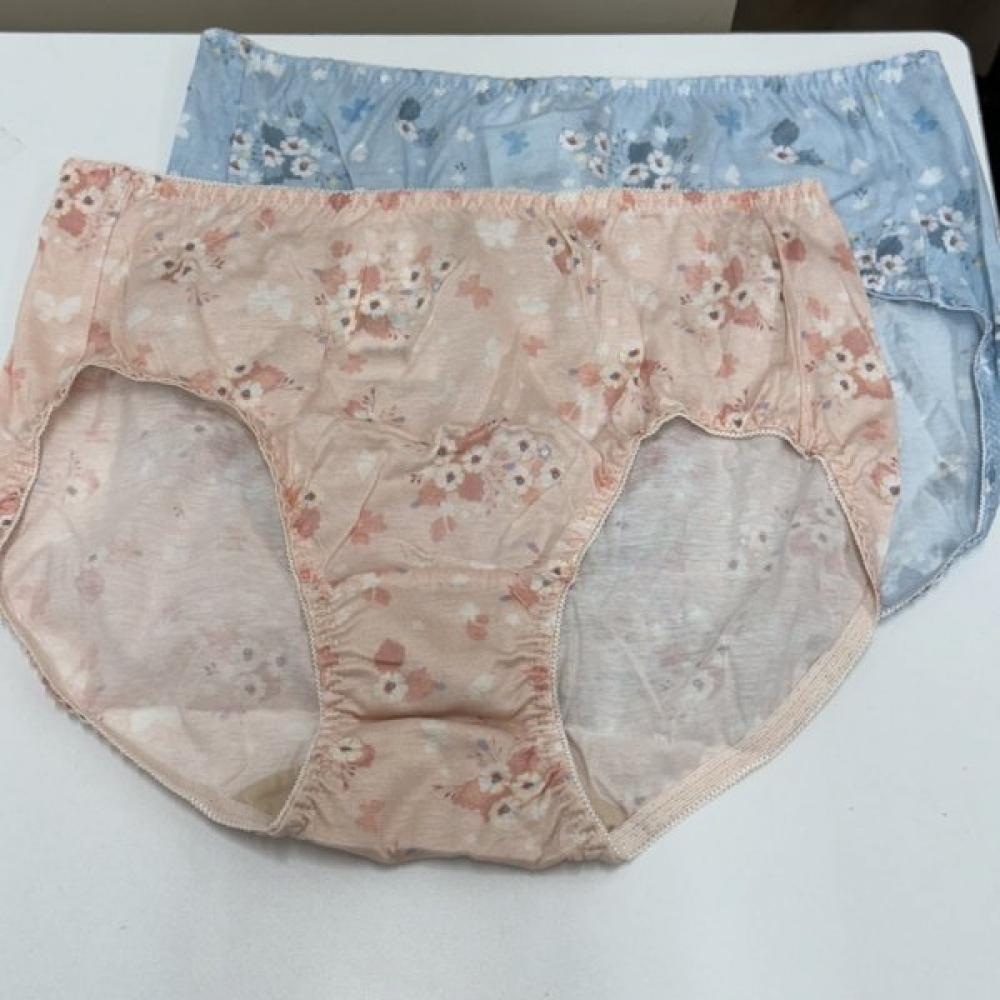 Wacoal Women S Cotton Flower Print Panty Set 2pcS wpt4350Set Set by color/110(XXL)