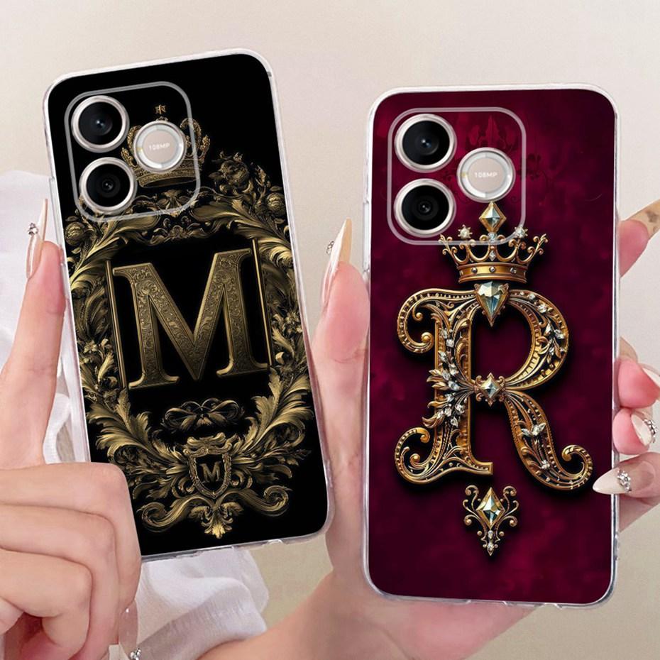 2026 Fashion Crown Letter Case For Honor 600 Lite 5G Soft Silicone TPU Back Covers For Honor600 600Lite Phone Cases