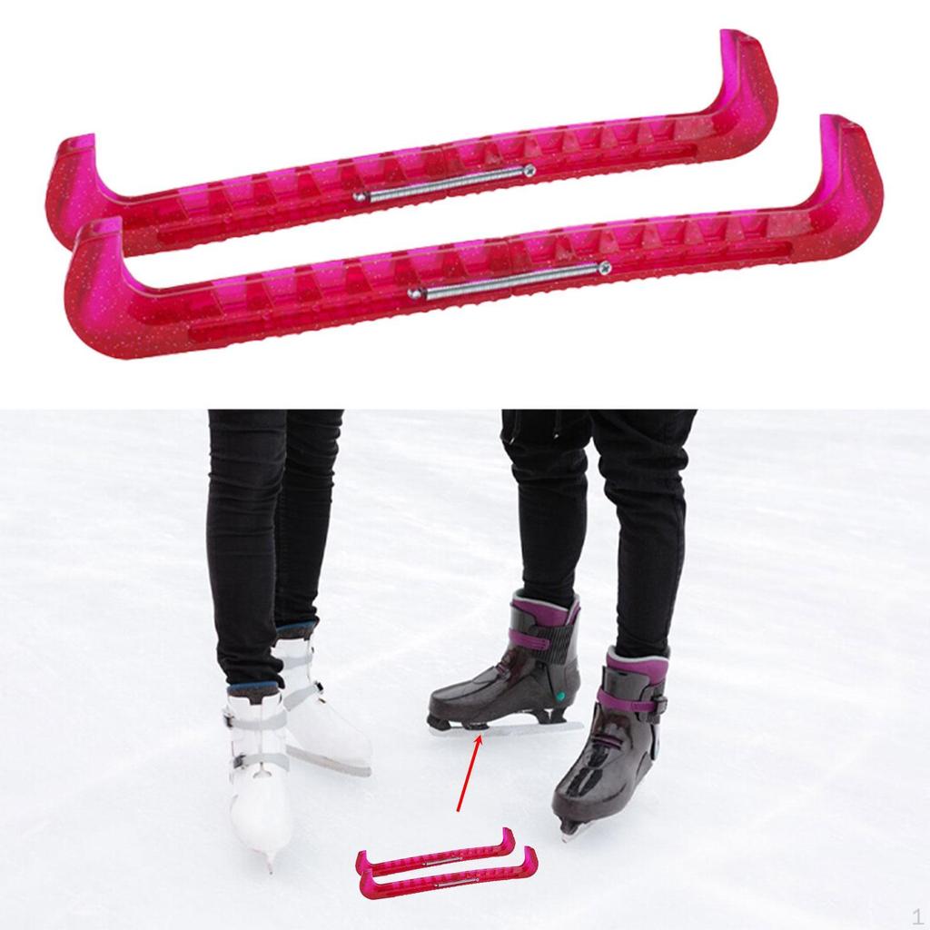 2 Pieces Figure Ice Skate Guards Hockey Blade Covers Fashion AntiSlip Protector for