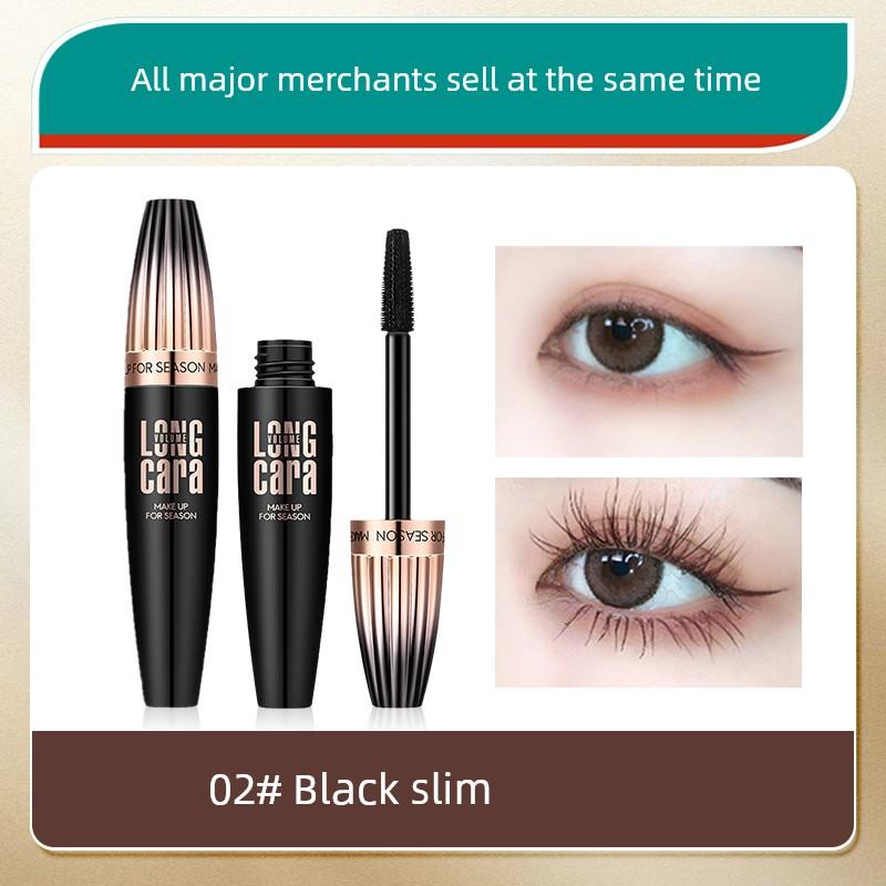 Mascara Cross-Border Long Fine Bruch Head Long Lasting Waterproof Thick Curl Long Not Smudge Genuine Goods Official Flagship Store
