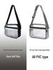 Transparent Anti-Static PVC Tool Bag - Dust-Free Cleanroom Crossbody/Shoulder Bag with Grid Storage