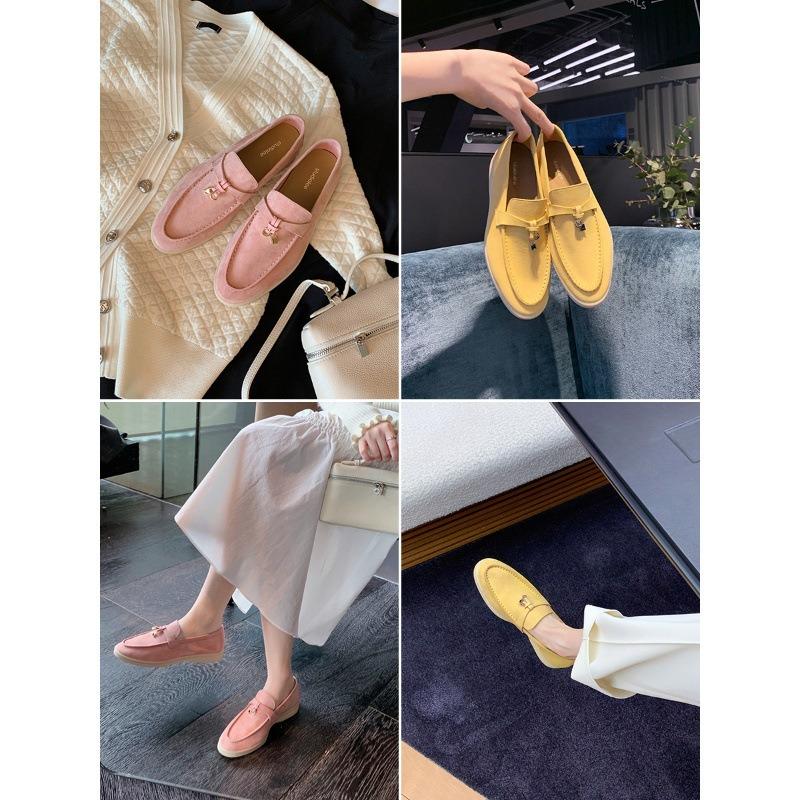 Sheepskin inner height increase tassel lock British small leather shoes women's thick sole one pedal lazy