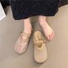 Popular fashion outer wear hollow bag head half slippers women's summer 2025 new versatile flat-bottomed mesh sandals