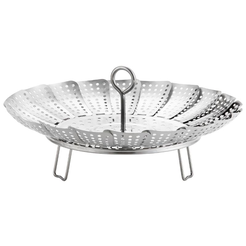 MAXCOOK 304 Stainless Steel Foldable Steaming Rack